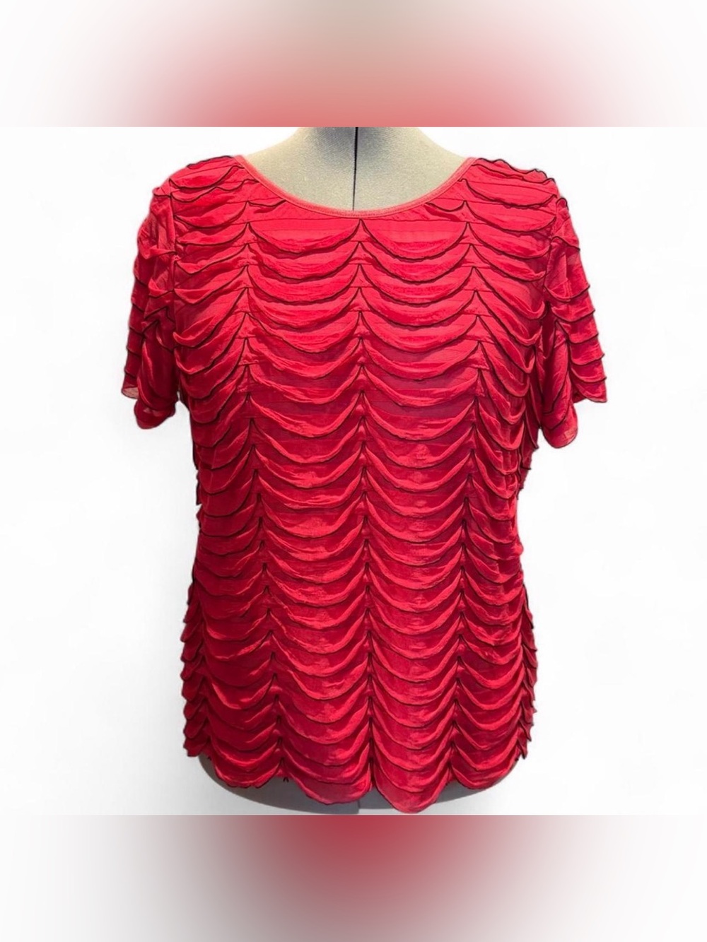 Notations Dark Pink Layered Blouse